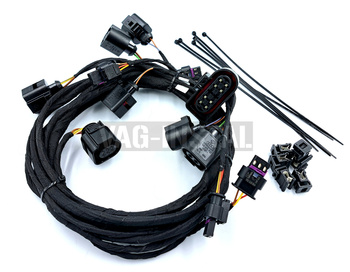 Wiązka przedniego zderzaka PDC, kierunkowskazów, świateł pozycyjnych i halogenów do Audi Q7 4L 2007-2009