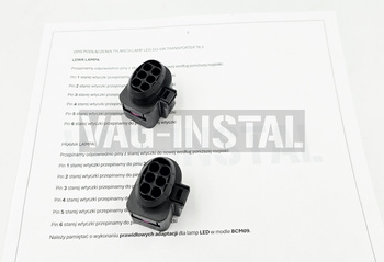 Wtyczki tylnych lamp LED do VW Tranporter T6.1 (SH/SJ/ST) 2019-2025